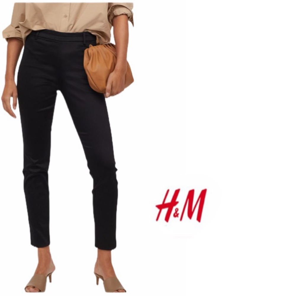 H&M Ankle-length🖤Black Cigarette Trousers